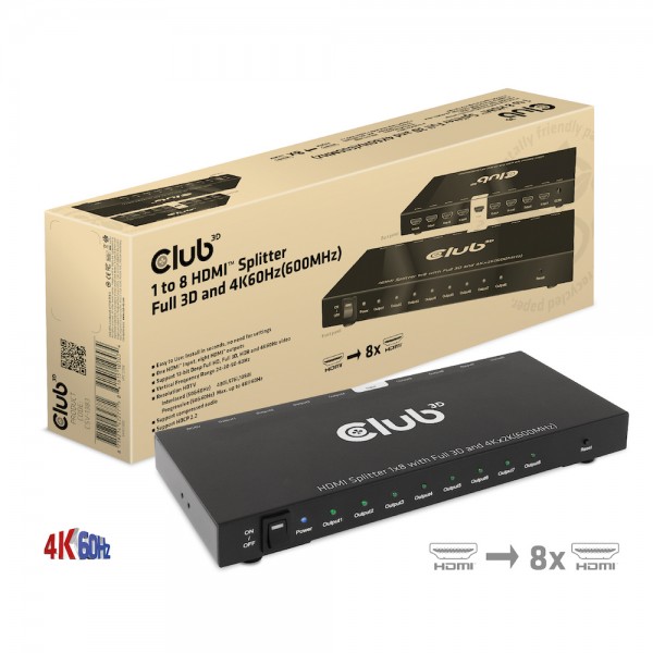 Video Splitter 8x HDMI *Club3D*