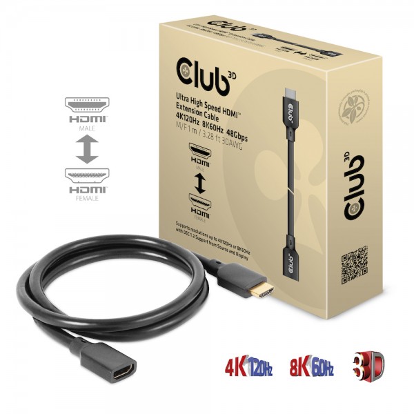 Kabel Video HDMI ST/ST 1,0m *Club3D* 8K60Hz Ultra