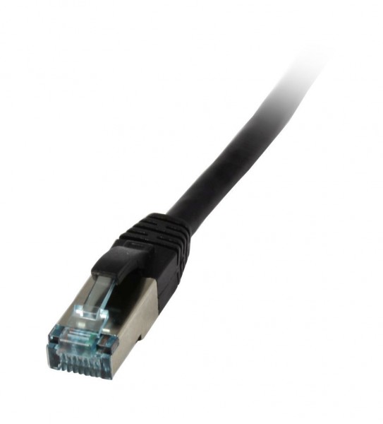 Patchkabel RJ45, CAT6A 500Mhz, 15m, schwarz, S-STP(S/FTP), TPE/LSZH(Superflex), AWG26, Synergy 21