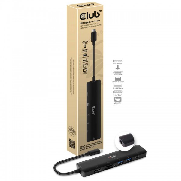 Club 3D Hub USB-C 3.2 Gen1 7en1
