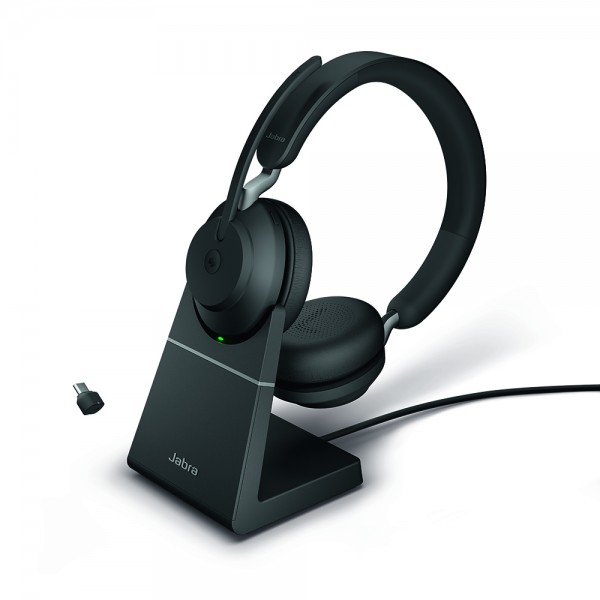 Jabra Evolve2 65 Link380c MS Stereo Soporte Negro