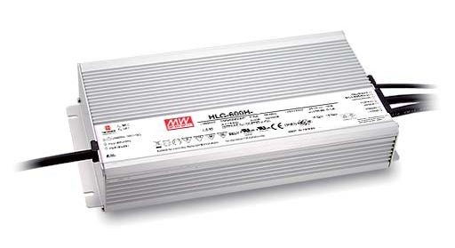Mean Well HLG-600H-12B Alimentación 12V/480W IP65 Regulable