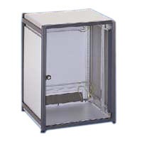 Knürr Schrank klein 15HE,T600mm,T-Nut,Lichtgrau,