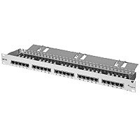 Patch Panel 25xTP, CAT3, ISDN,19",Lichtgrau, Telegärtner