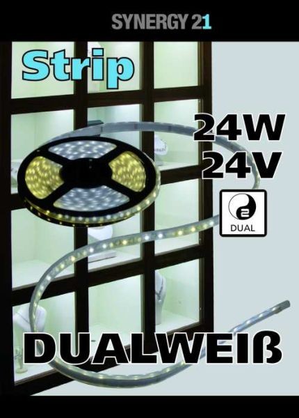 Synergy 21 Tira LED Flex DC24V/48W, blanco dual, 5m
