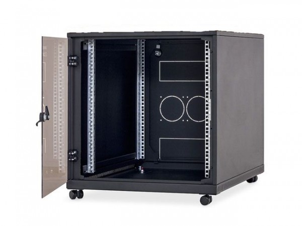 Triton 19"Schrank 12HE, B600/T 900, Lichtgrau, incl.Rollen,