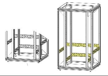 Knürr zub.Multifunktionsstrebe,T1000, 1HE, gelocht, Typ, 4-P