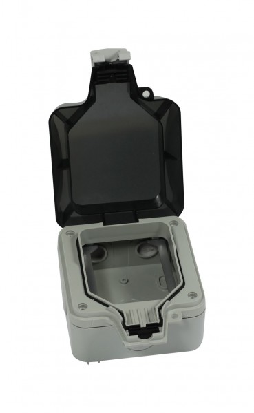 Dosen TP, AP, 1-fach, CAT6A, Keystone Slim-line, Reinweiss,