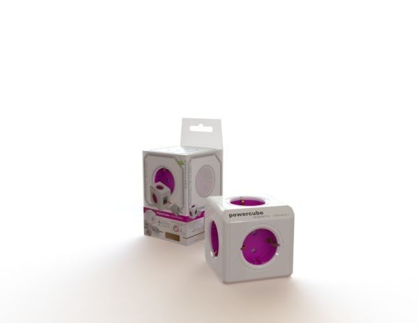 Allocacoc Powercube ReWirable blanco/lila