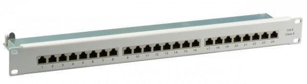 Patch Panel 24xTP, CAT6, 250Mhz, 19&quot;, Schwarz,