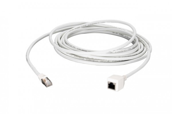Patchkabel RJ45, CAT6A 500Mhz, 1.0m, weiss; S-STP(S/FTP); AWG26, Verlängerung Stecker/Buchse,