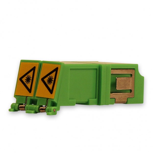 LWL-Kupplung, LC(APC)-Buchse/LC(APC)-Buchse(Laserschutzverschluss), 9/125u Singlemode, duplex, PVC, Keramikhülse, ohne Flansch, Synergy 21