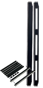Triton 19"Schrank, zbh. Trennrahmen, B800/42U, Schwarz,