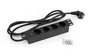 Triton 10"Wandgehäuse, zbh. Steckdosenleiste, 3xDosen(CEE7)