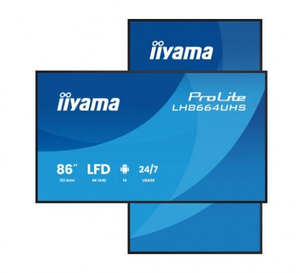 TFT 85,6"/217cm iiyama ProLite LH8664UHS *schwarz* 16:9
