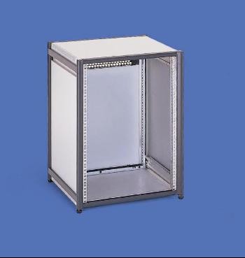 Vertiv(Knürr) Schrank klein 9HE,T600mm,Lochraster/T-Nut,Lichtgrau, ohne Fronttüre