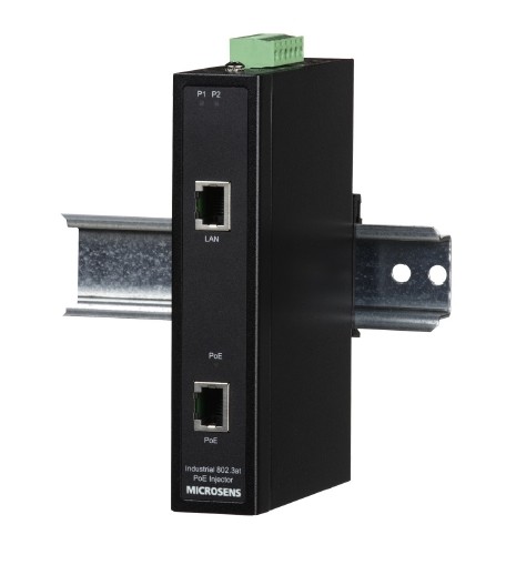Microsens Industrial GBE High Power PoE Injector, MS657032X