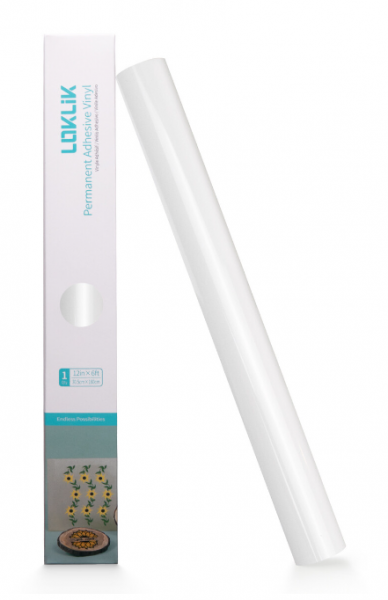 LOKLIK Vinilo adhesivo permanente brillante blanco