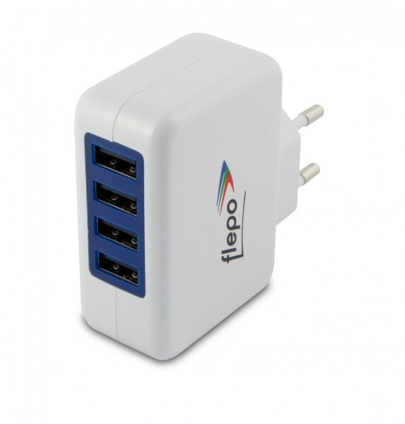 Flepo Fuente de alimentación 4x USB 100V/240V-4A