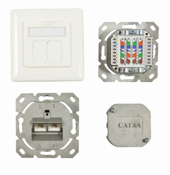 Synergy 21 S216358 Toma para empotrar 2x Cat6, beis