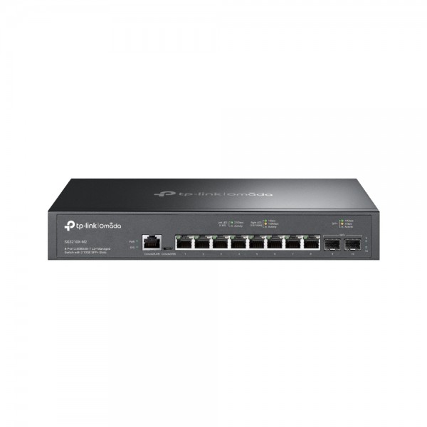 TP-Link Switch smart managed Layer2+ 8 Port • 8x 2.5 GbE • 2x SFP+ • 19" • Omada • SG3210X-M