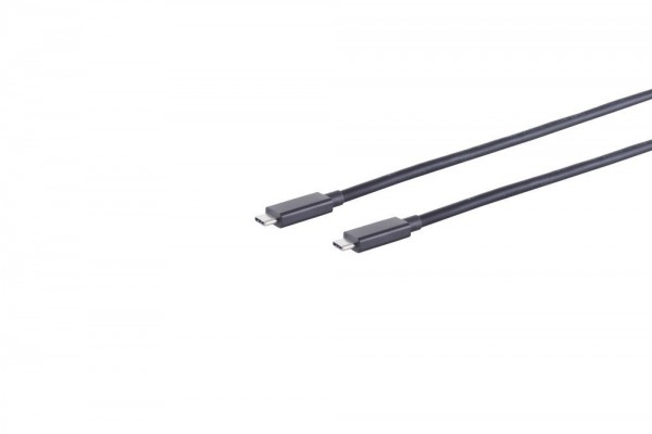 Kabel USB, C(St) => C(St), 0.5m, USB4.0, schwarz, 20V/5A, GEN 3x2,