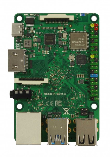 Rock Pi 4 Modelo B 2GB v1.4 (2,4/5GHz WLAN/Bluetooth 5.0)