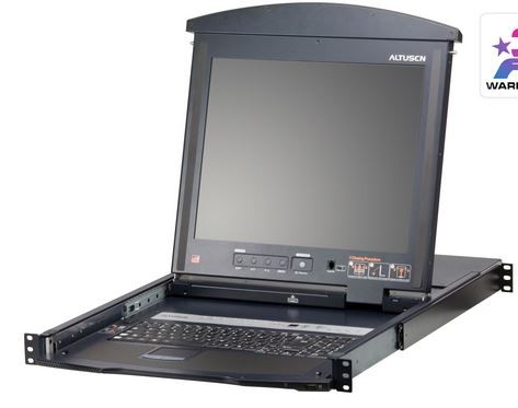 Aten KVM/TFT 8-fach,19" 1HE,incl.KVM/TFT 19",Deutsch,Black, HDMI/VGA/USB/PS_2/RJ45