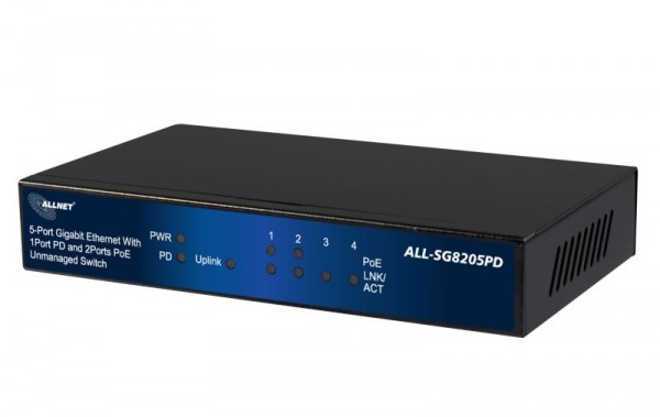 ALLNET ALL-SG8205PD Switch 5x Gigabit, 2x PoE