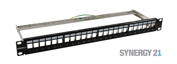 Synergy 21 Panel de parcheo de 24x RJ45, negro