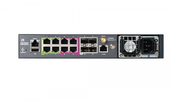 Cambium Networks cnMatrix TX 2012R-P - POE Switch 8 x 1gbps, and 4 SFP+
