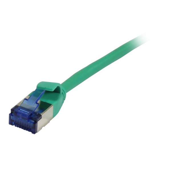 Patchkabel RJ45, CAT6A 500Mhz, 0.25m, grün, U/FTP, slimline rund d 3,8mm, TPE(Superflex), AWG32, Synergy 21