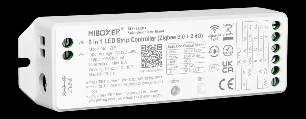 Synergy 21 Controlador LED Miboxer 5 en 1 Zigbee 3.0 + 2,4GHz