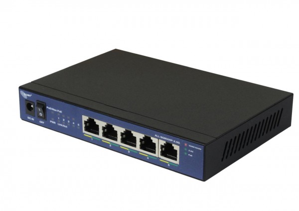 ALLNET Switch unmanaged 5 Port 2.5GBit • 5x PoE • 1x LAN • Fanless • "ALL-SG8005P-2.5G"