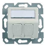 Dosen TP, UP, 2-fach, CAT6A, Keystone Slim-line, Alpinweiss,