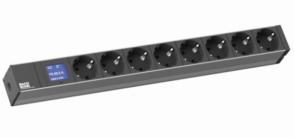 ALLNET 19"zbh. Steckdosenleiste, 8xDosen(CEE7)->Stecker(CEE7), Leistungsmessung, Bachmann, BN0500,