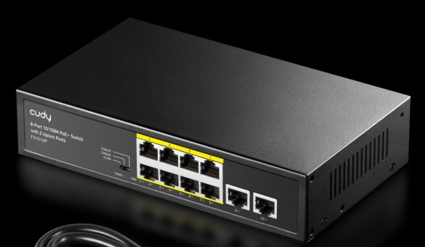 Cudy 8-Port 10/100M PoE+ Switch with 2 Uplink Ports 120W, FS1010P