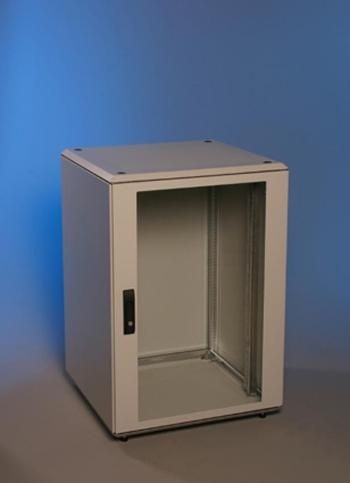 Knürr Schrank Smaract 24HE, B600/T600, T-Nut, Lichtgrau, IP54,