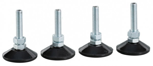 Wandgehäuse 19", zbh. 19" Nivellierfüße für OFFICE, 4 Stk. M8