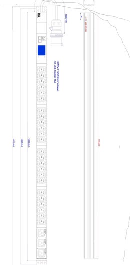 Bachmann Steckdosenleiste, 24xDosen C13, 3xC19-&gt; 3m Stecker CEE 16A, PDU, 10/100Mbit,