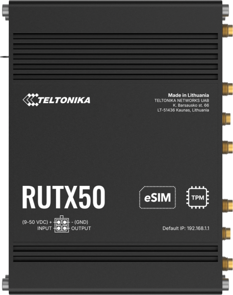 Teltonika RUTX50 Router 5G Industrial eSIM