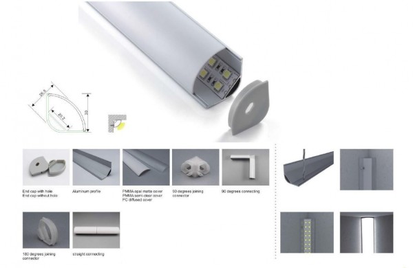 Synergy 21 ALU016-R Perfil-U de aluminio, 2m