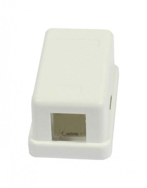 Dosen TP, AP, 1-fach, CAT6A, Keystone Slim-line, Reinweiss,