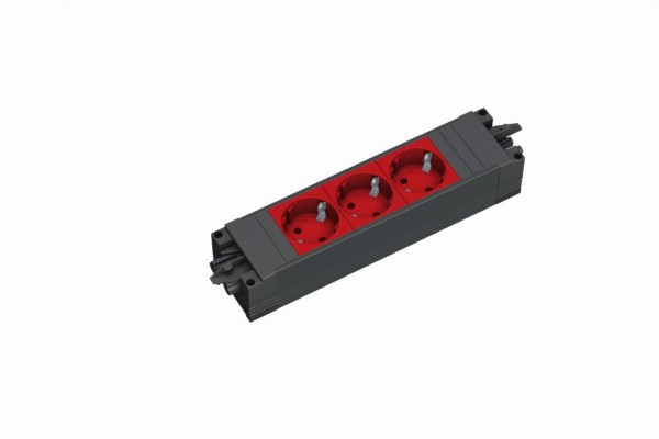 Bachmann STEP BASE, Steckdose, 3xDosen(CEE7)rot->2x(GST18),