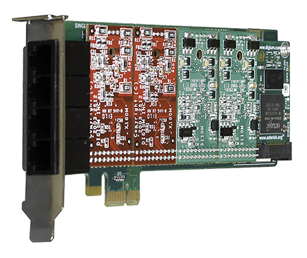 Sangoma 4 port modular analog PCI-Express x1 card, no interfaces and HW Echo Can