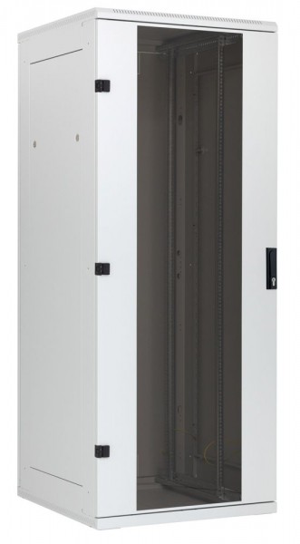 Triton 19"Schrank 32HE, B800/T1200, Lichtgrau, bis 800Kg, Glastür,