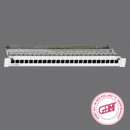Rutenbeck Patch Panel, 19", CAT6A, 24xRJ45, Lichtgrau, PP-UM