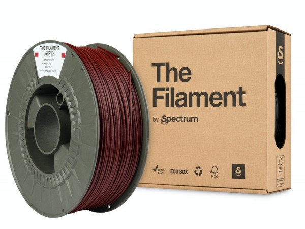 The Filament · PETG CF · RED · 1.75mm · 1kg
