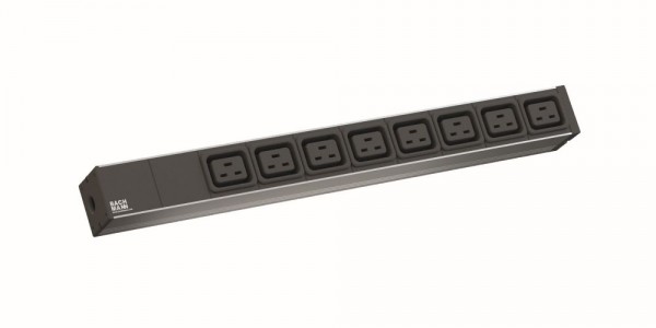 ALLNET 19"zbh. Steckdosenleiste, 8xKaltgeräte(C19)->Stecker(C20), 1HE/19", 2m, *Bachmann*