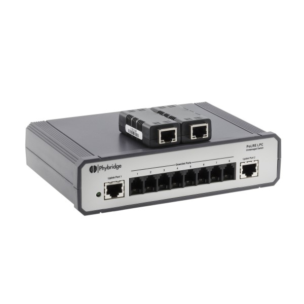 Phybridge Switch 8x PoLRE incluye 2x Adaptadores Phylink